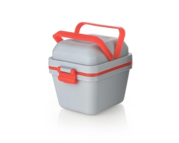 AIRTIGHT LUNCH/TIFFIN BOX SET 3 COMPARTAMENT TIFFIN WITH HANDLE & PUCH LOCK FOR TRAVELLING SCHOOL KIDS & OFFICE EXCLUSIVE (X1062)