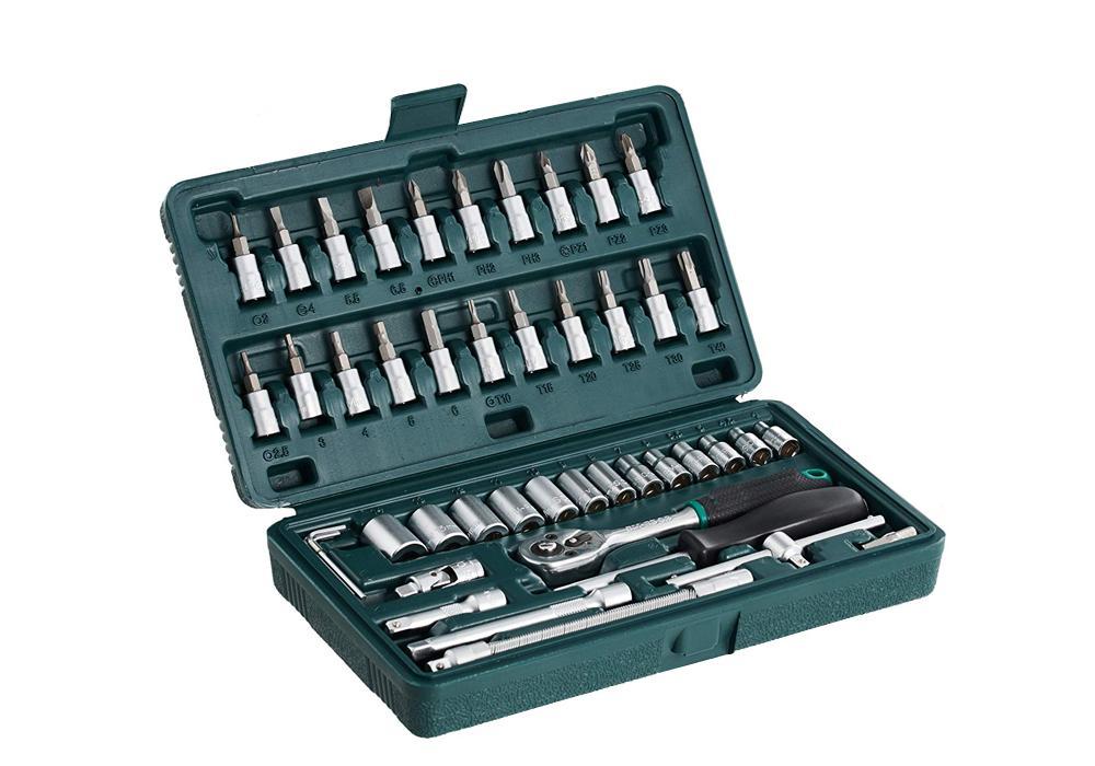 46pcsmetal 14 Socket Set (Black 46pcs) (X673)