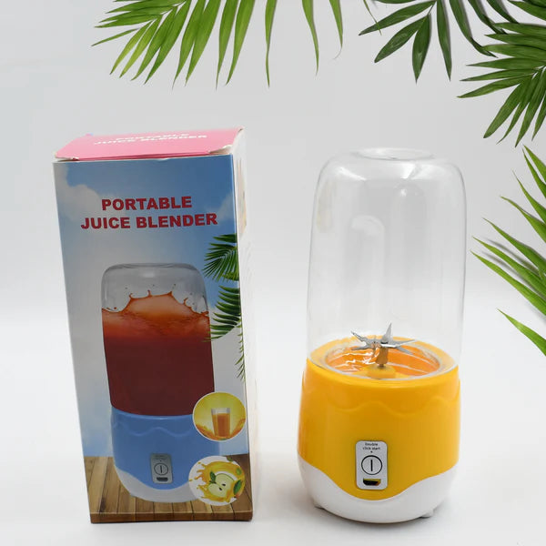 Portable Electric USB Juice Maker 6 blade Blender Grinder Mixer Personal Size, USB Rechargeable Mini Juicer for Smoothies and Shakes with Juicer Cup - 400ml (X1073)