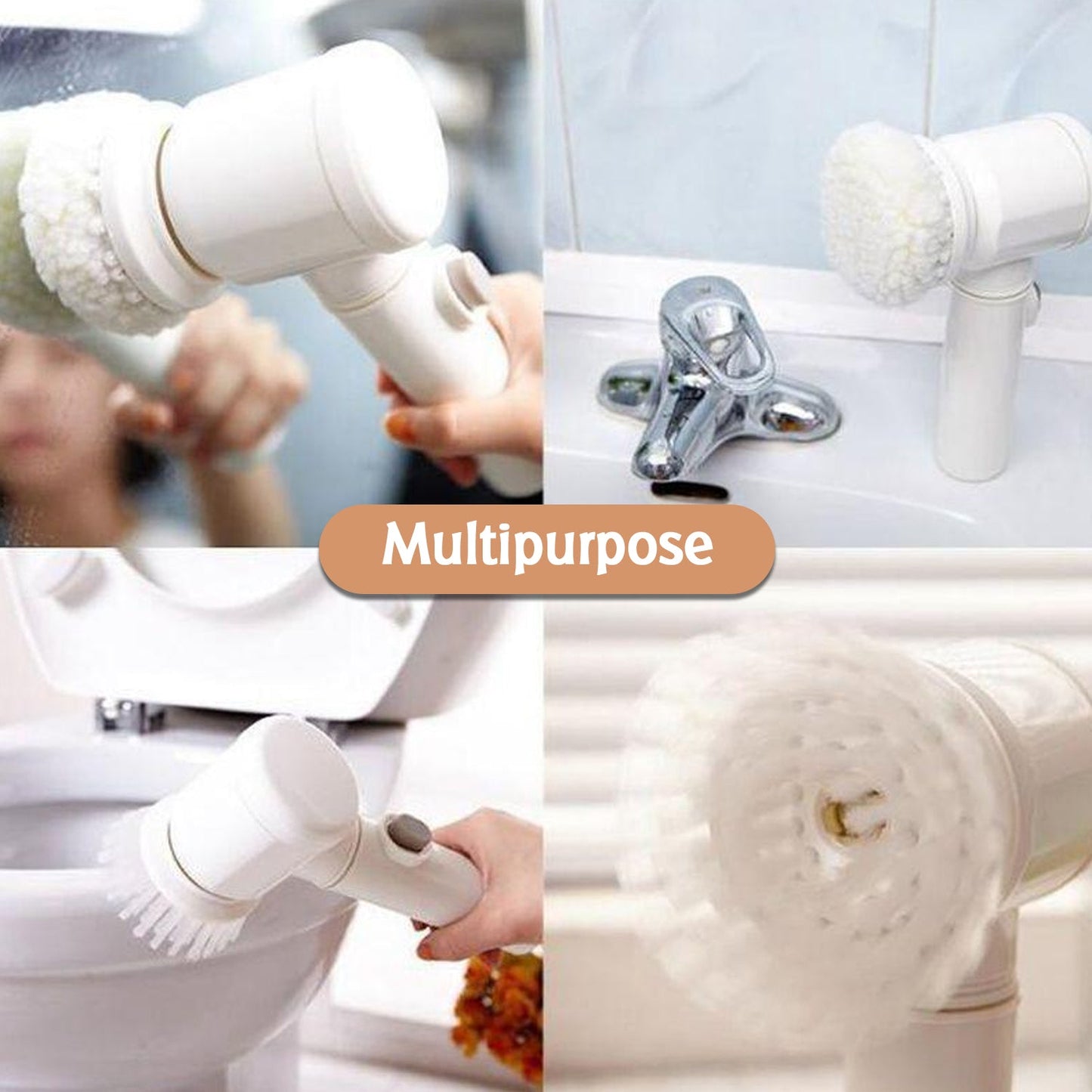 5in1 Home Kitchen Electric Cleaning Brush, Electric Spin Scrubber (X971)