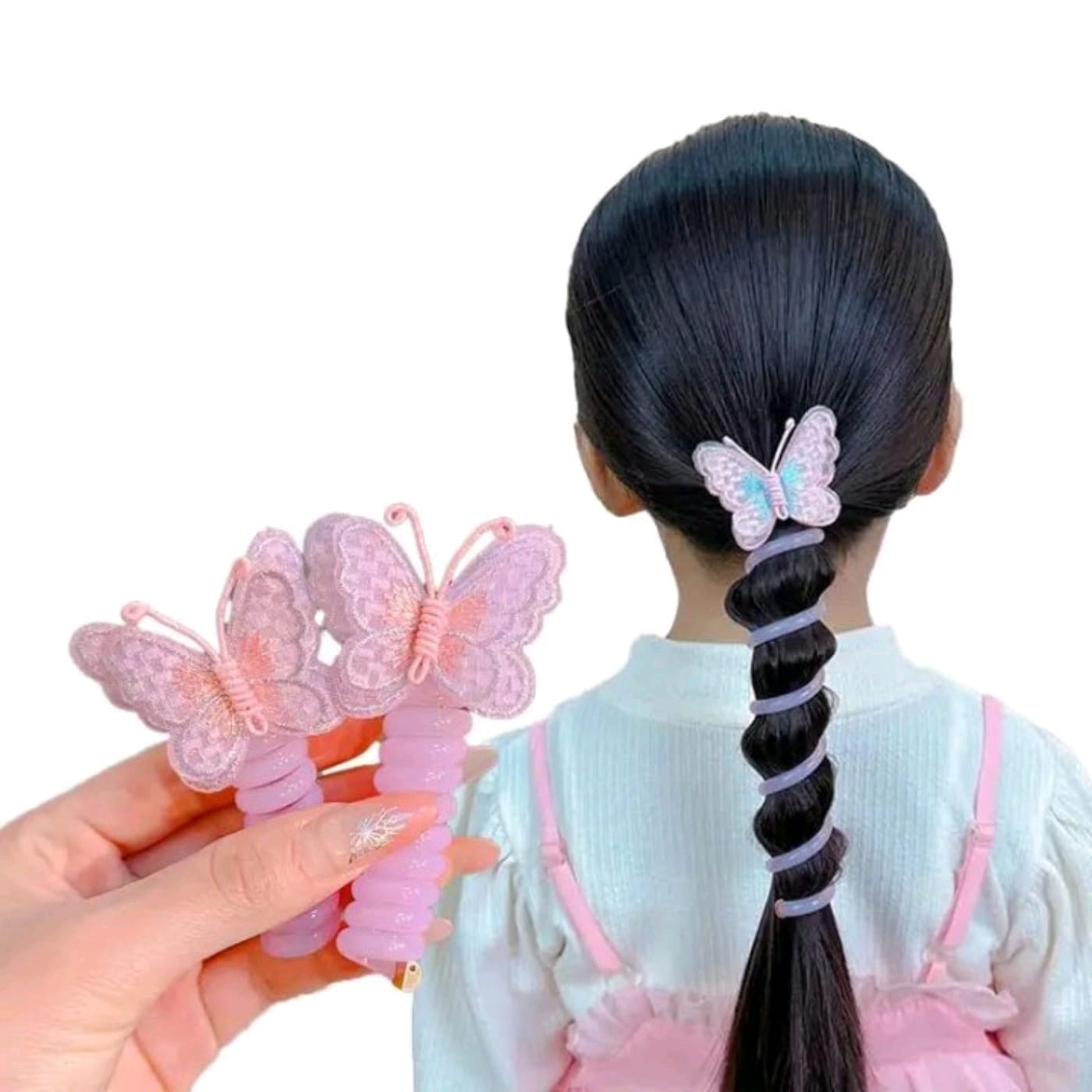 BUTTERFLY HAIR WIRE BANDS (RANDOM COL N PRINT) (1 PAIR) (YS-X143)