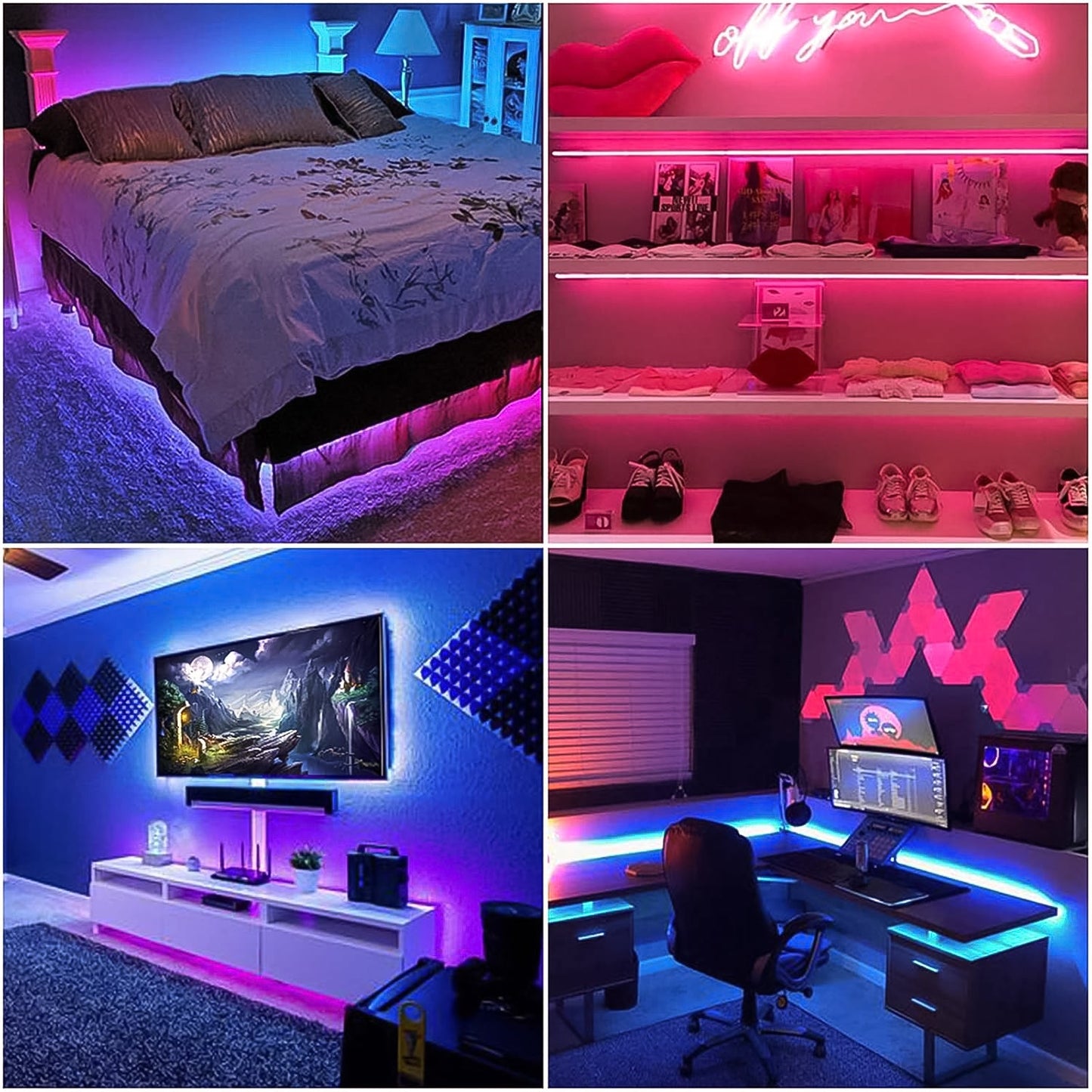 3m Rgb Led Strip Lights Led Mood Lights (1 Set) (X321)