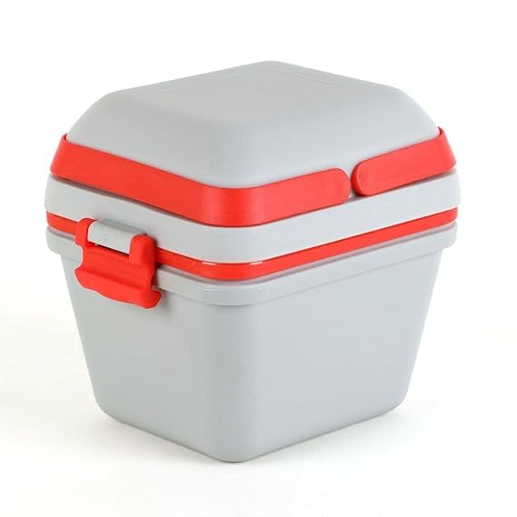 AIRTIGHT LUNCH/TIFFIN BOX SET 3 COMPARTAMENT TIFFIN WITH HANDLE & PUCH LOCK FOR TRAVELLING SCHOOL KIDS & OFFICE EXCLUSIVE (X1062)