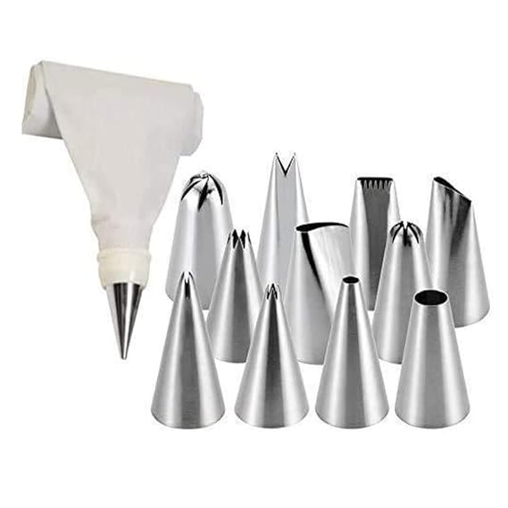 Cake Decorating Stainless Steel Nozzle (12pcs) (X925)