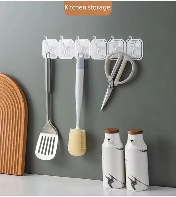 CUTE PATTERN 6 HOOKS STRIP (RANDOM CIL. N DESIGN) (1PC)