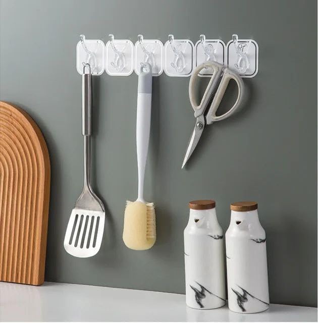 CUTE PATTERN 6 HOOKS STRIP (RANDOM CIL. N DESIGN) (1PC)