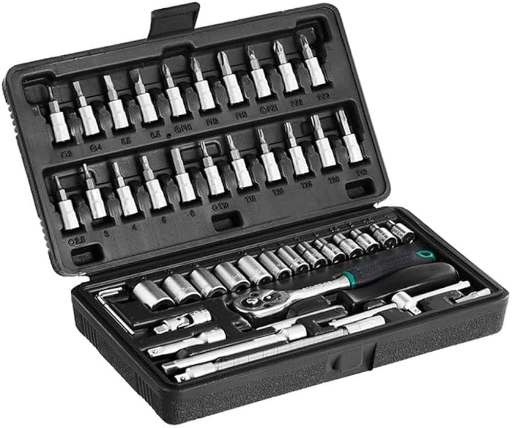 46pcsmetal 14 Socket Set (Black 46pcs) (X673)