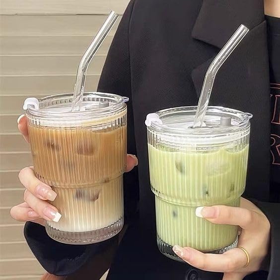 Plastic Coffee Cup With Straw ( Single Piece ) (X980)
