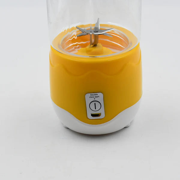 Portable Electric USB Juice Maker 6 blade Blender Grinder Mixer Personal Size, USB Rechargeable Mini Juicer for Smoothies and Shakes with Juicer Cup - 400ml (X1073)