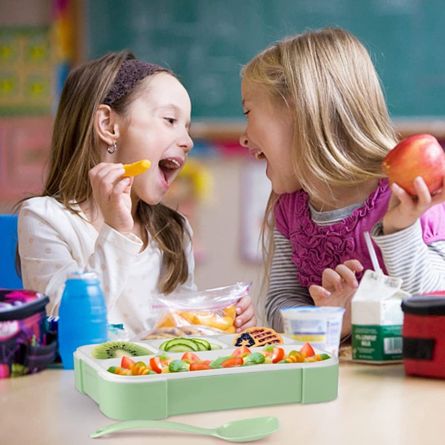 Lunch Box 4 Compartment With Leak Proof Lunch Box For School Office Use (X493)