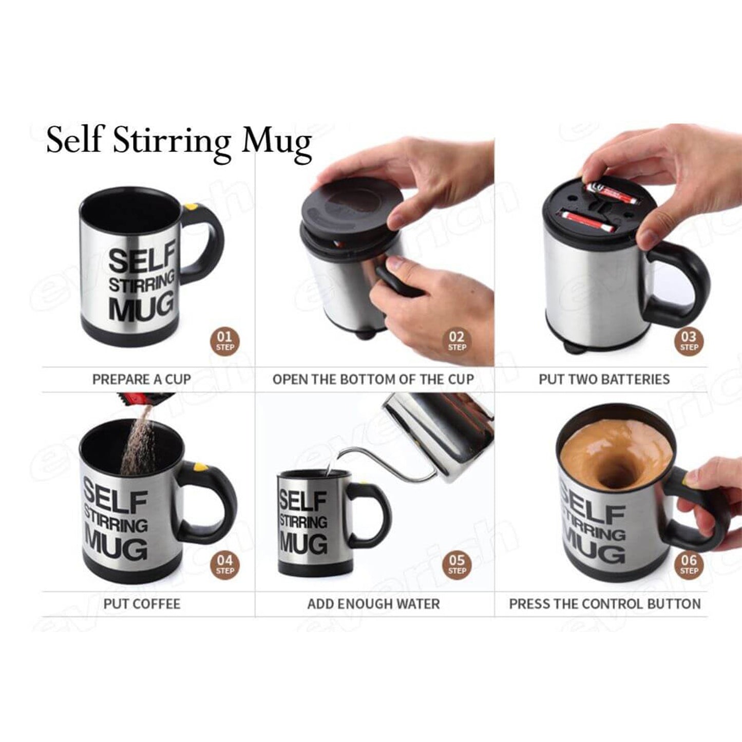 MAGNETIC AUTOMATIC STIRRING MUG