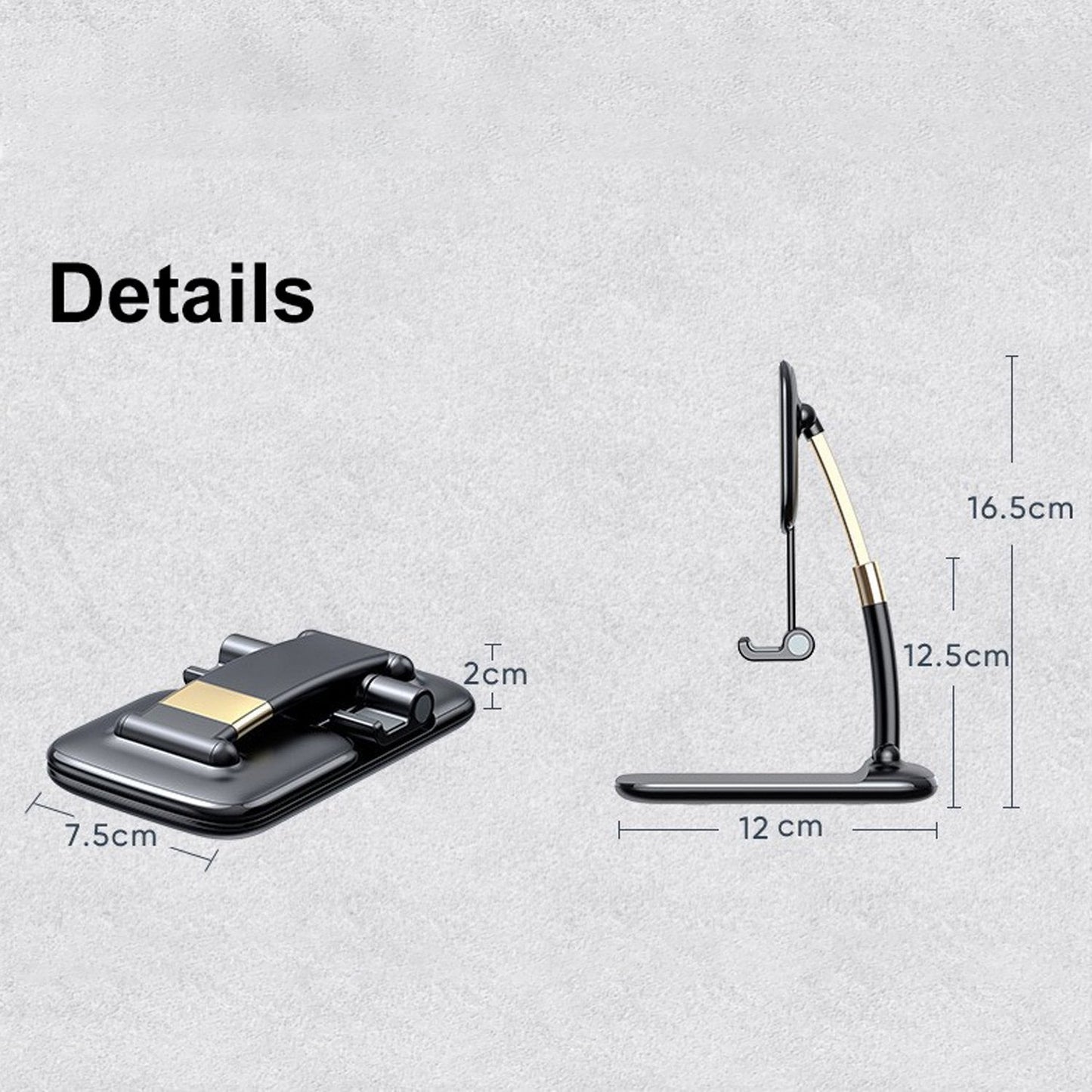 Phone Holder for Table, Foldable Universal Mobile Stand for Desk (X822)