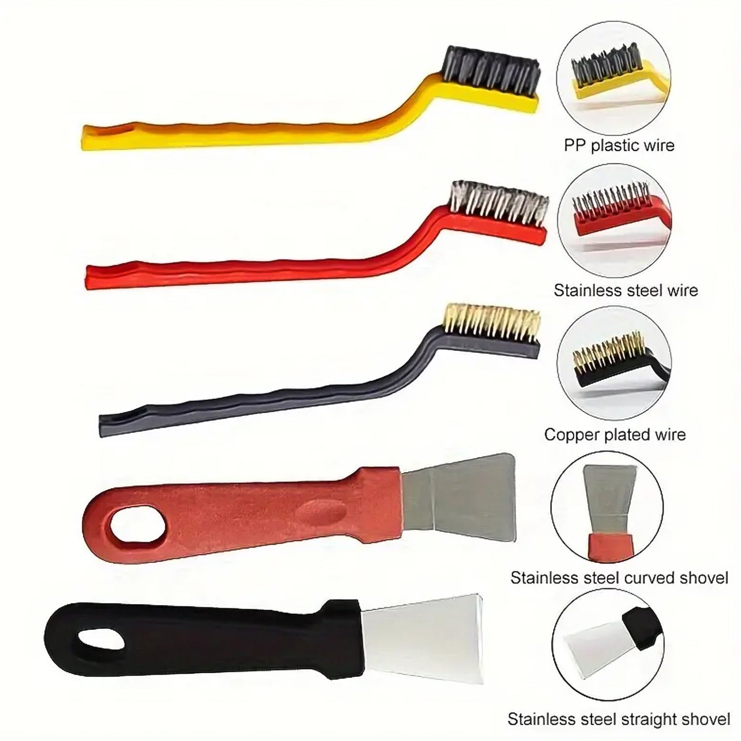 Wire Brush And Scraper Set (5 Pcs Set) (X683)