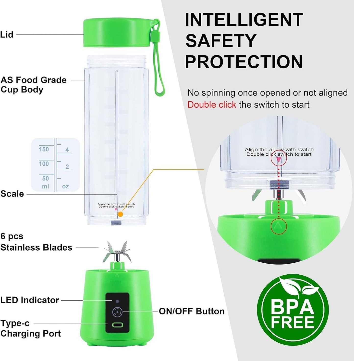 6 Blade mini Juicer (1PCS)
