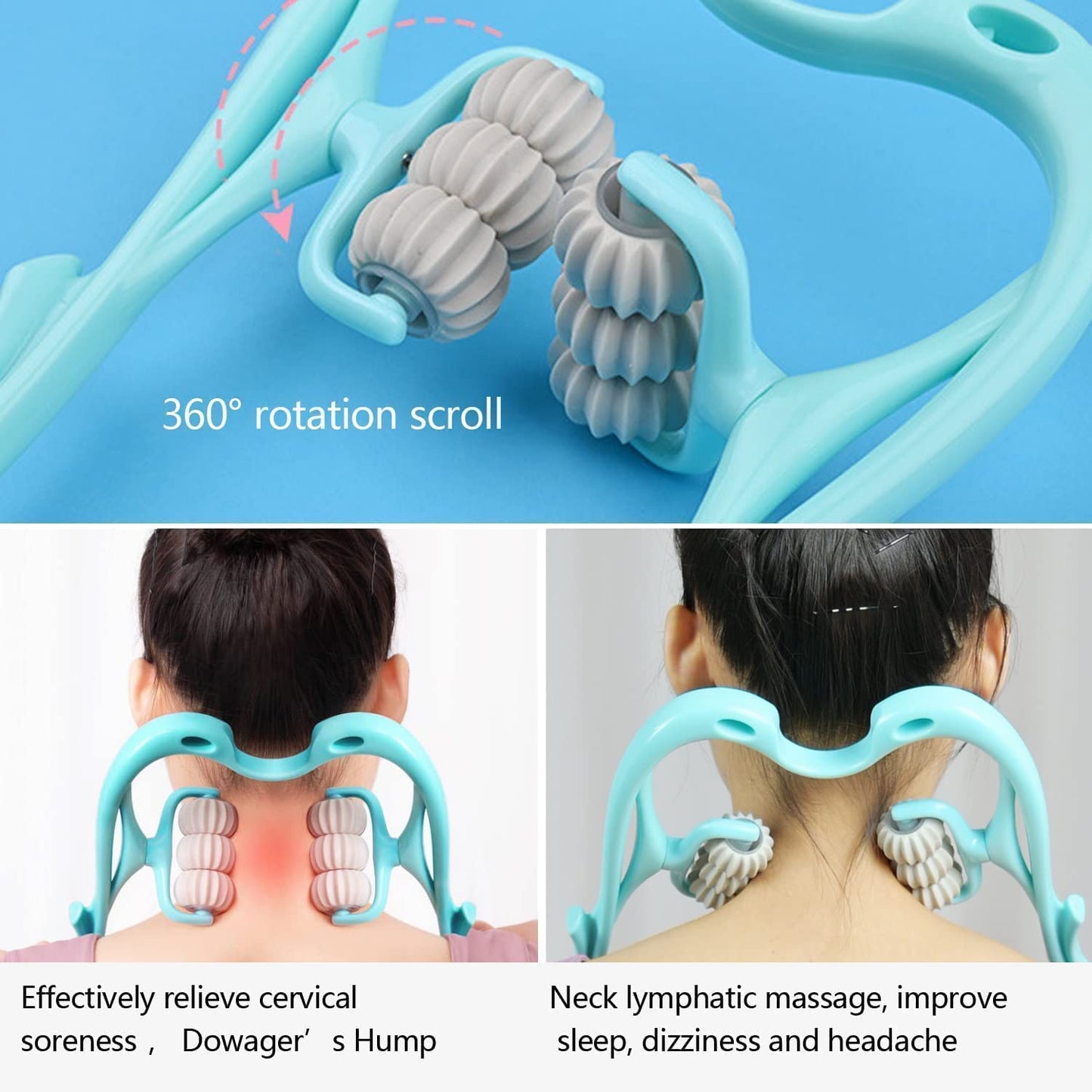 Neck & Shoulder Massager: Portable Relief for Back, Waist & More (1 Pc) (X500)