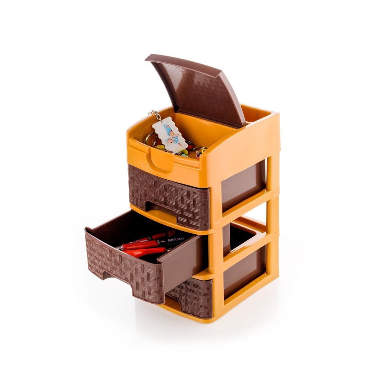 3-layer mini storage rack, perfect for organizing small spaces.