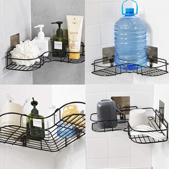 Self-Adhesive Kitchen-Bathroom Corner Shelf Organiser Storage Rack