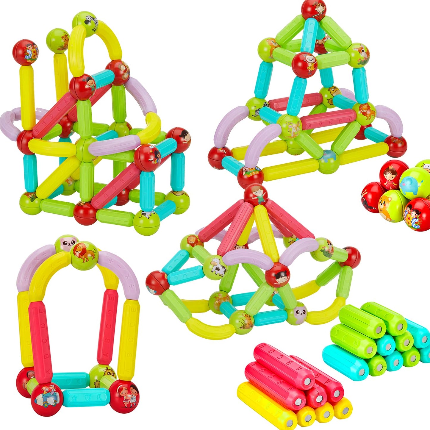 Magnetic Blocks Tiles - 36Pcs (5-X178)