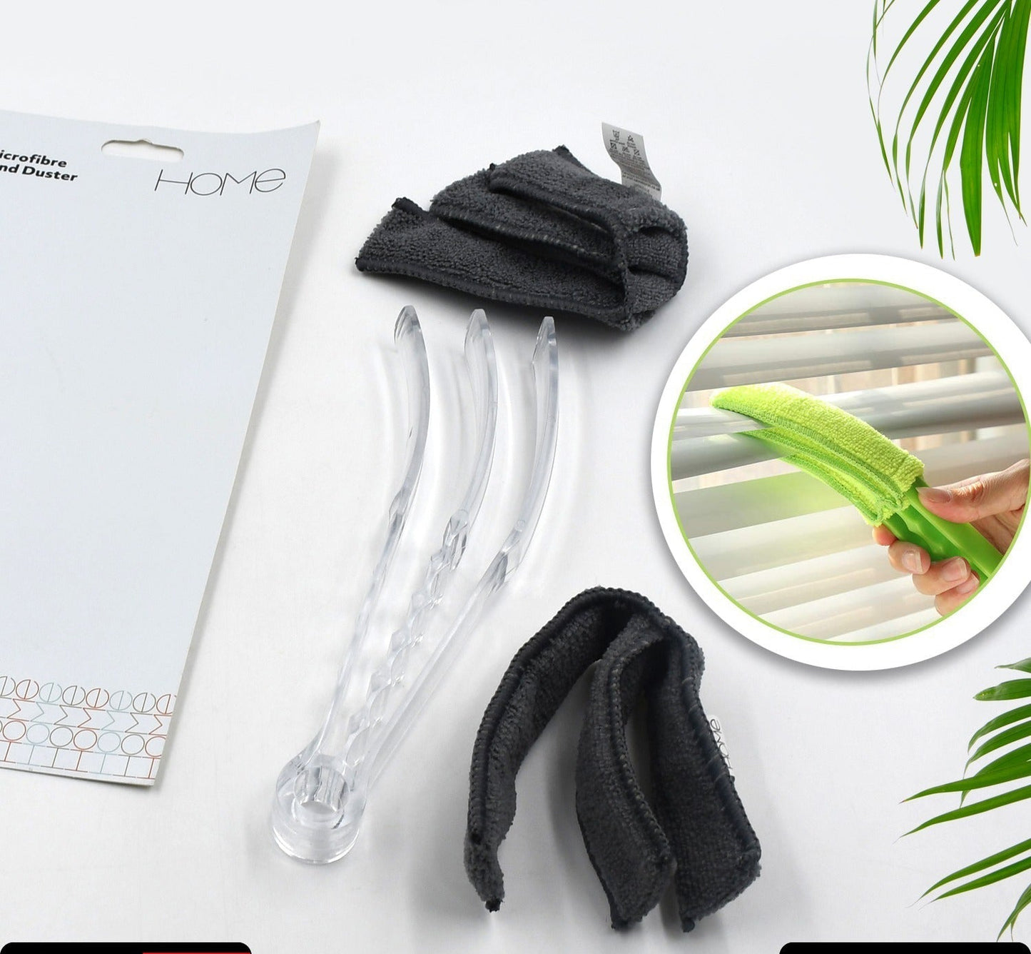Window Blind Cleaner Duster Brush with Microfiber Sleeves - Blind Cleaner Tools for Window Shutters Blind Air Conditioner Jalousie Dust (MKK-X42)