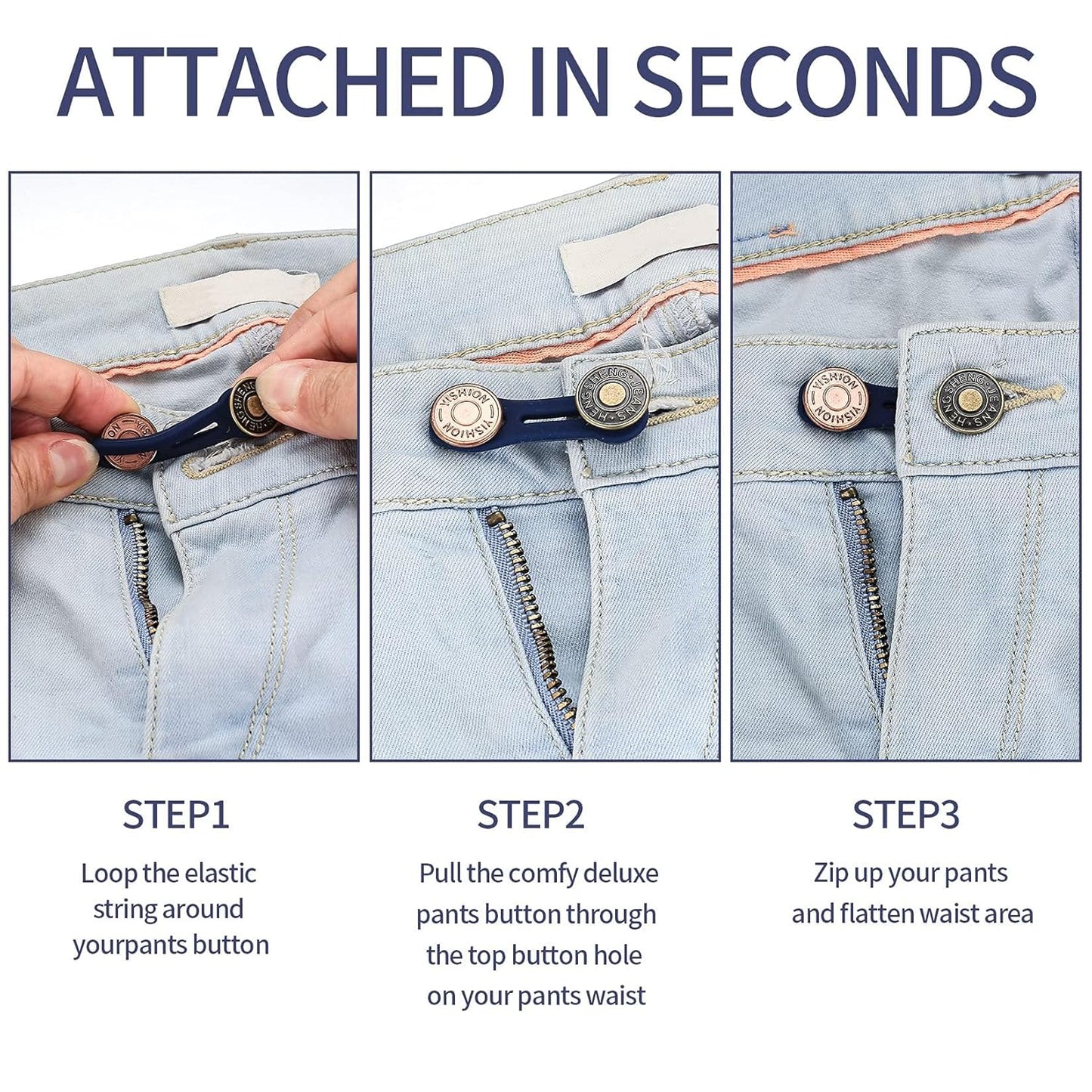Extender Jeans Buckle | Pack Of 3 Pcs | X3025