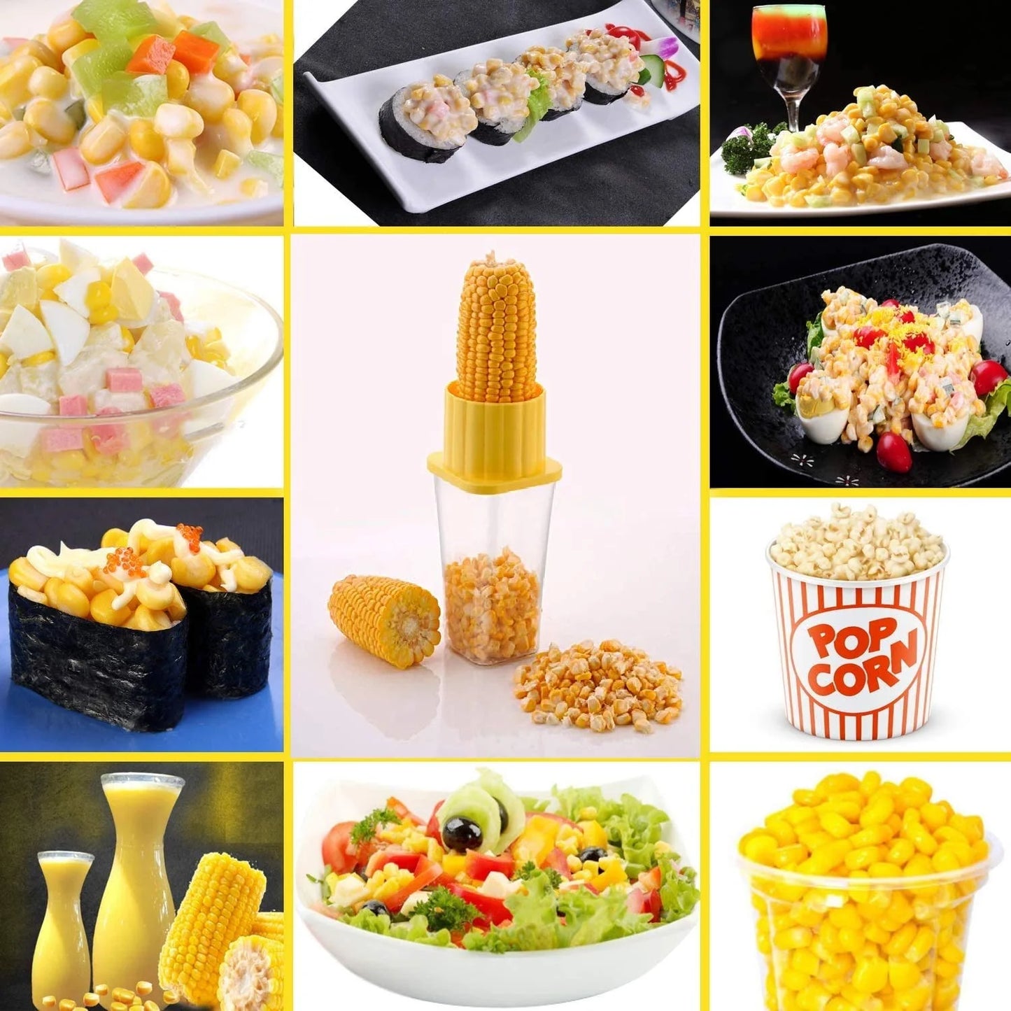 Multi Use Plastic Corn Stripper Cob Remover Bowl (X295)