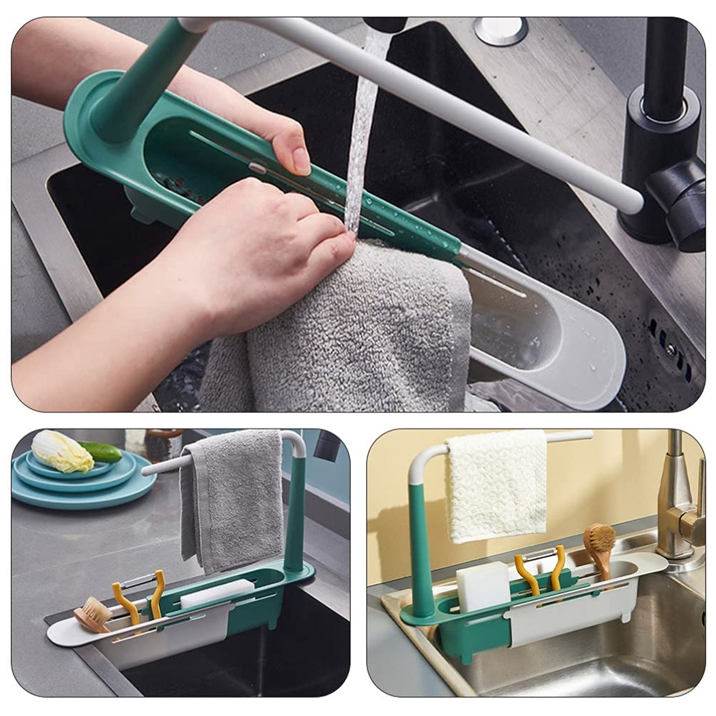 Expandable Kitchen Drying Basket Rack For Kitchen Use (1 PCS) (X350)