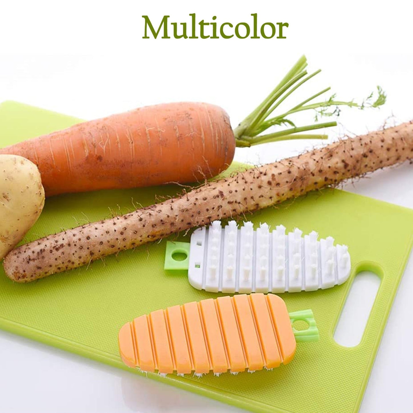 Vegetable Scrubbing Brush, Vegetable Scrubber Carrot Shape Vegetable Brush (X391)