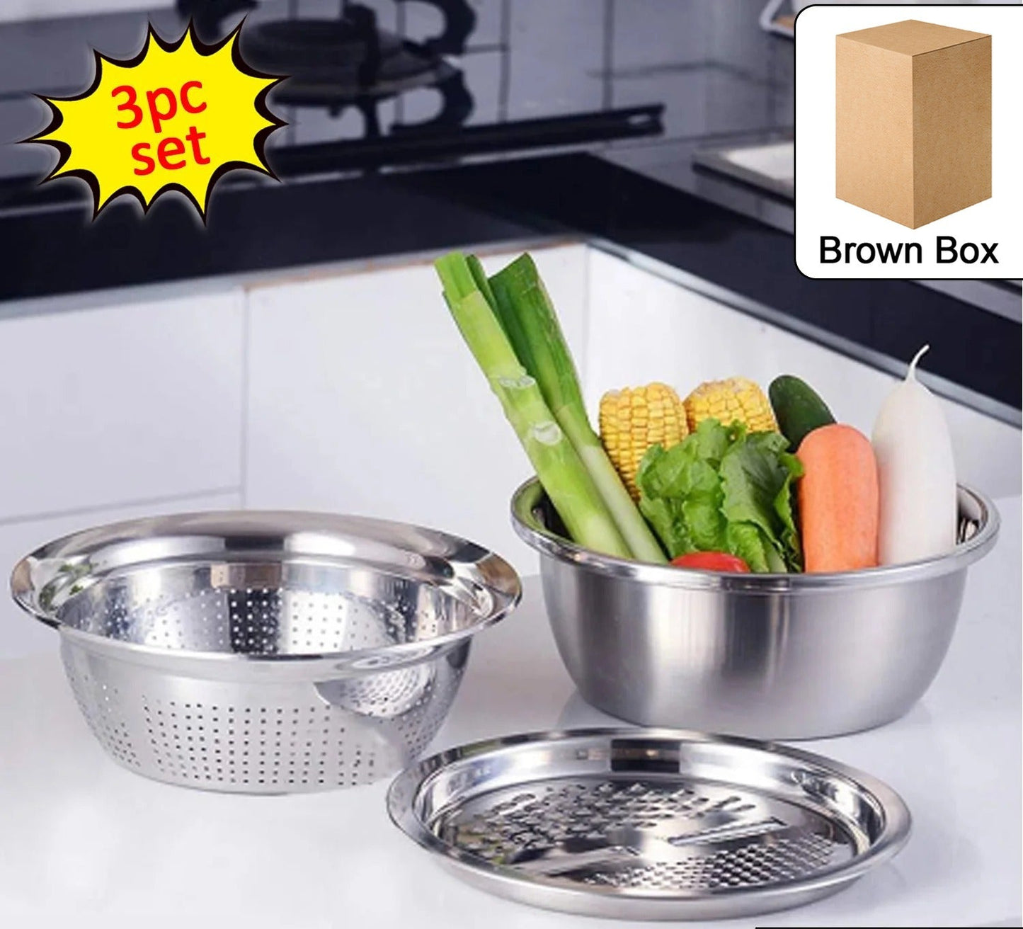3 in 1 Kitchen Multipurpose Julienne Grater Salad Maker (MKK+X93)