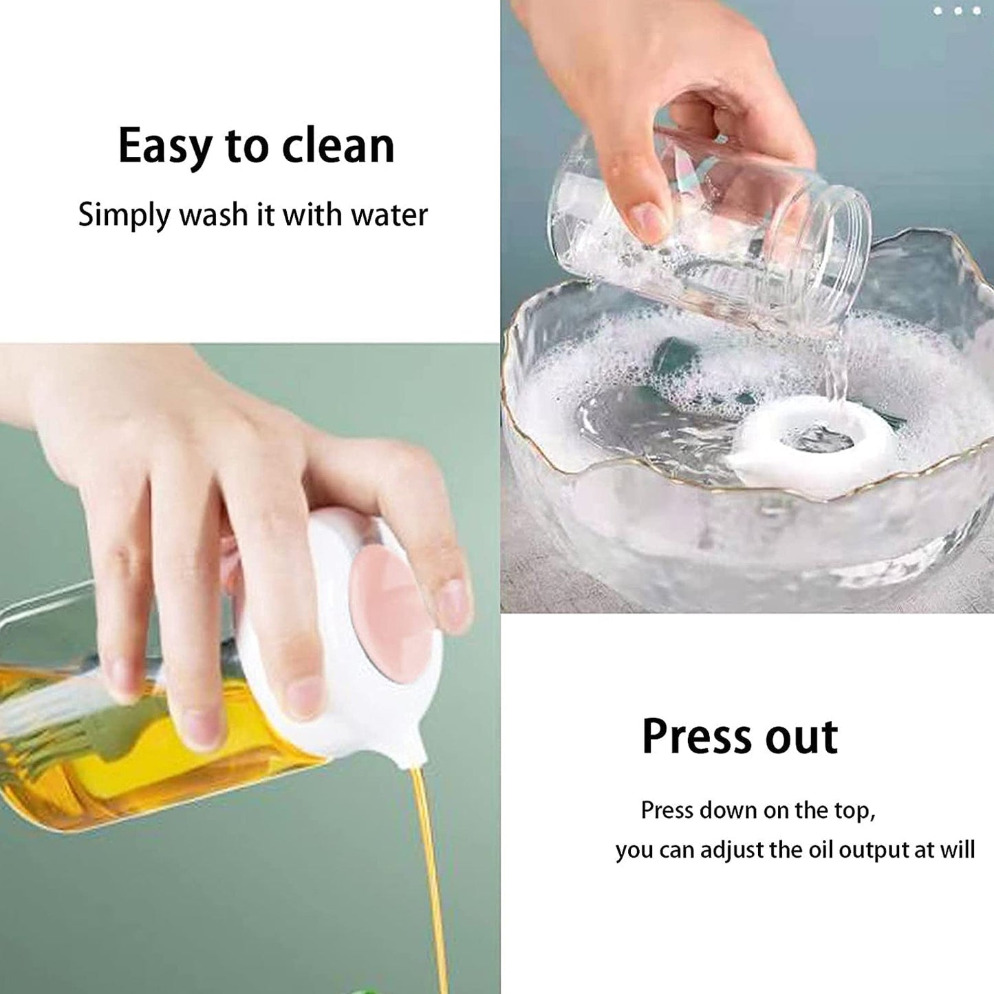 Oil Dispenser With Silicone Oil Brush (1 Pc With Brush 250 Ml Approx)