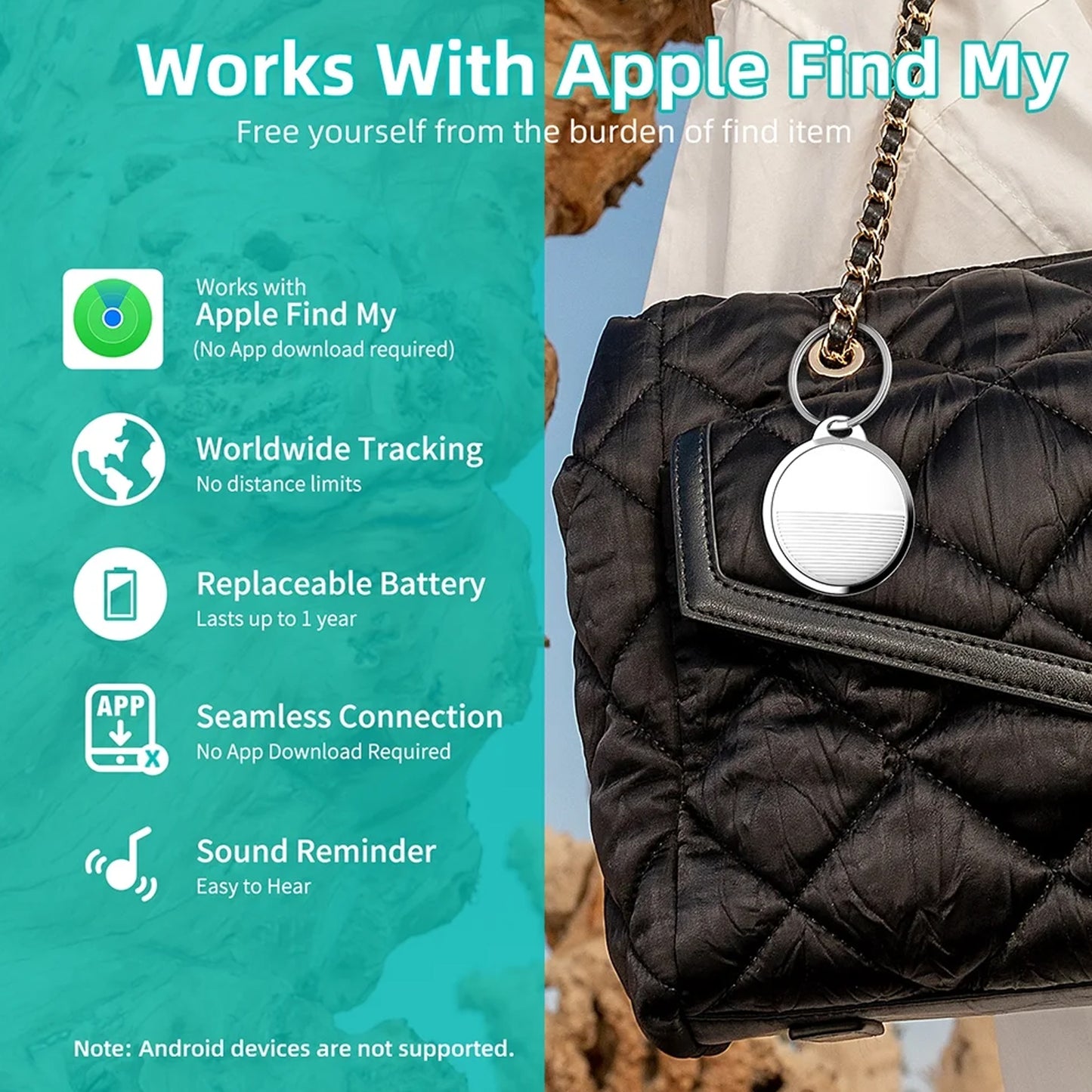 Finder Compatible With Find My App Global Tracking Gps Tracker With Sound Alarm (X733)