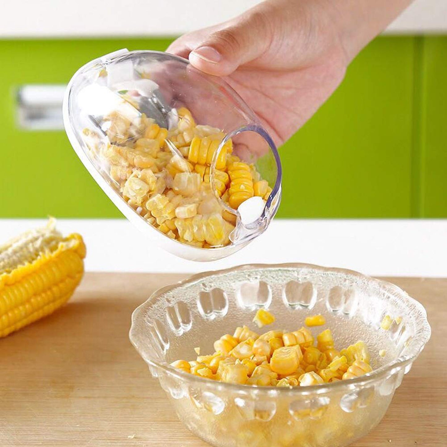 Magic Plastic With Steel Blades Corn Remover Kernel Stripper (1 Pc) (X914)