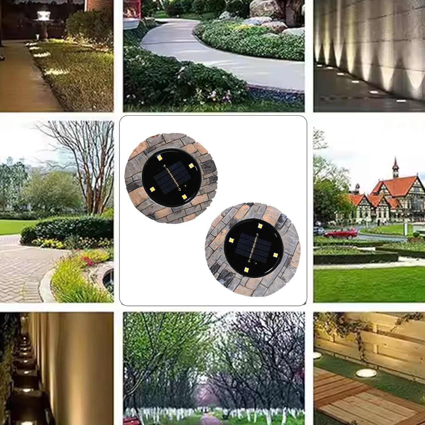 Heavy Duty Outdoor Solar Pathway Lights | Pack of 2 Pcs | X3027