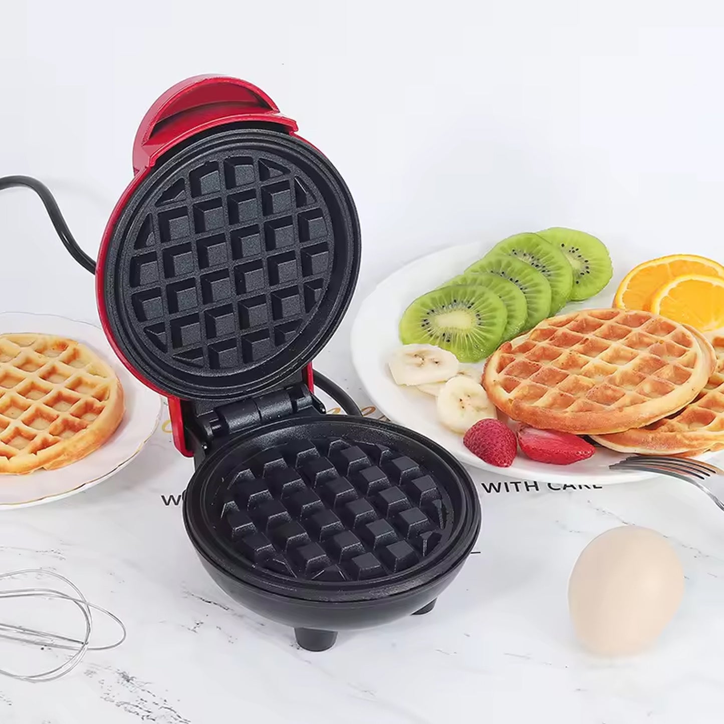 Mini Waffle Maker Machine Waffle Iron Home Appliances Kitchen (X300)