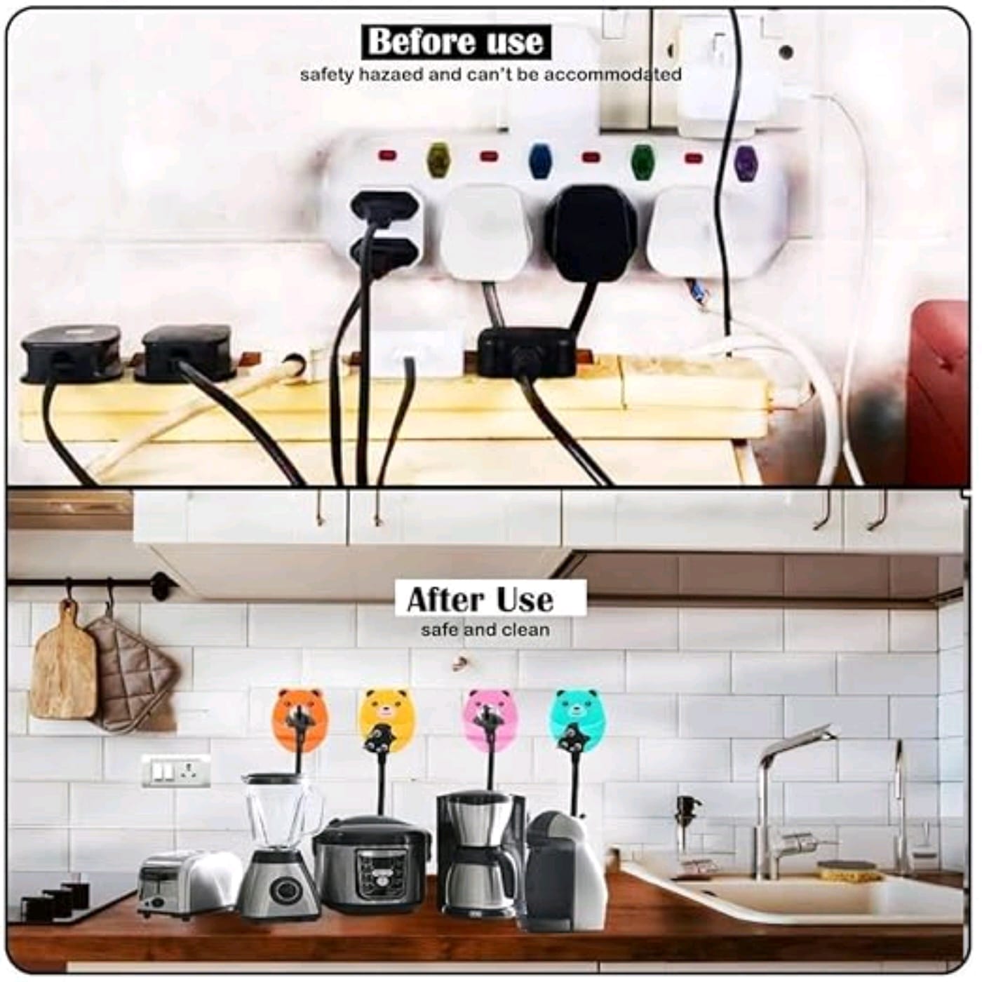 SET OF 4 PCS PLUG HOLDER HOOK (YS+X135)