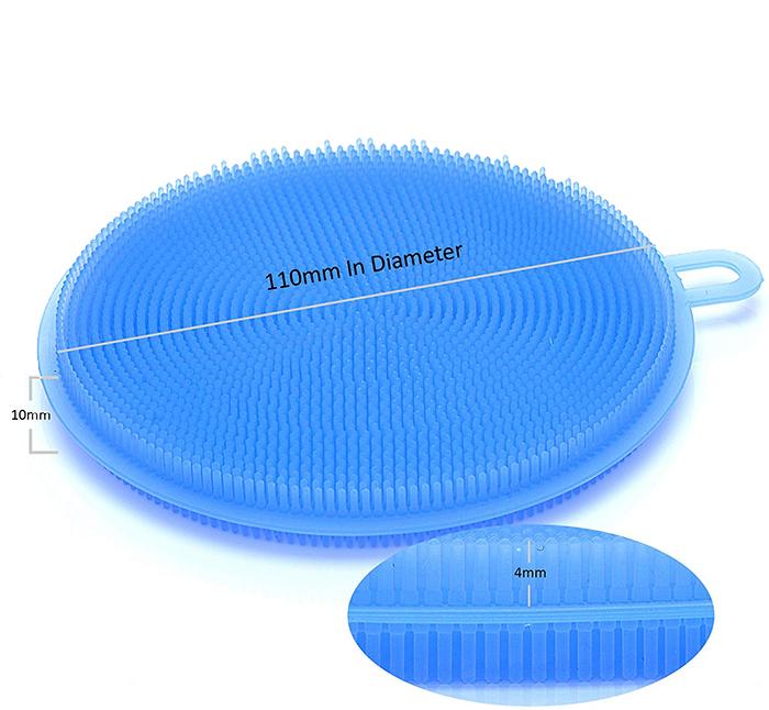 Silicone Dish Scrubber Sponge Mildew Free Non Stick Heat Resistant (X881).