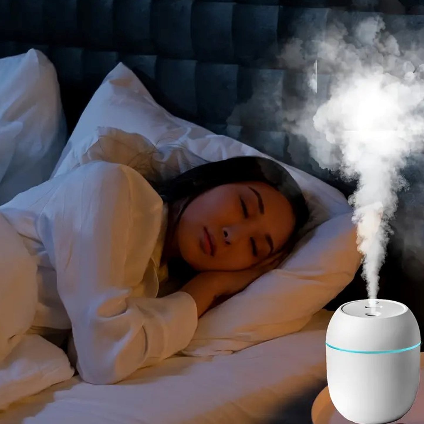 Portable Lighting Mini Humidifier Usb Personal Desktop Cool Mist Humidifiers (250 Ml) (X319)