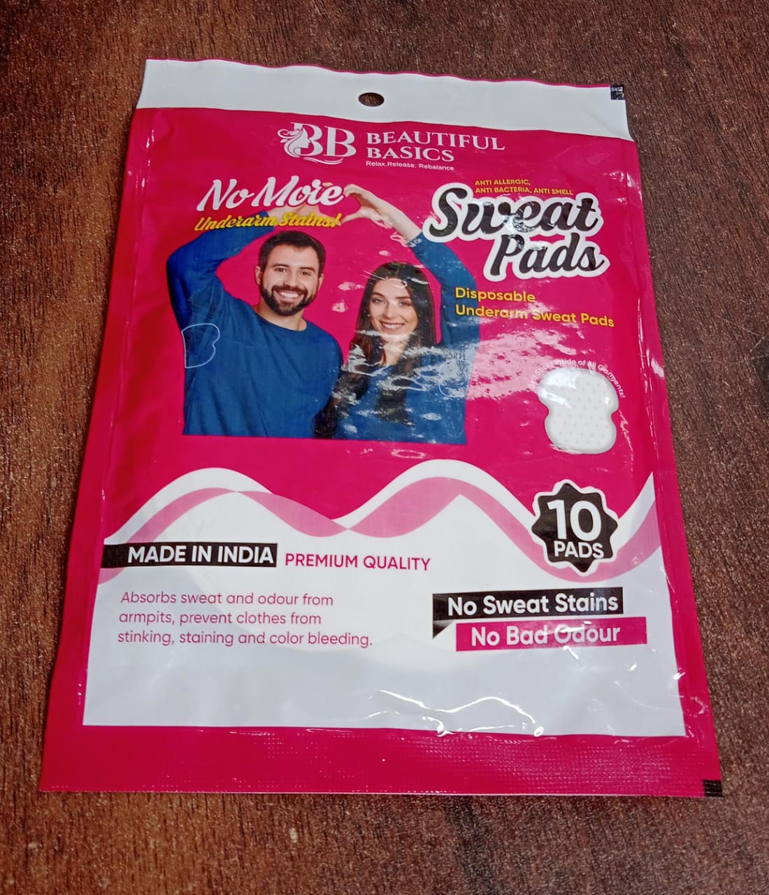 Underarms Sweat Pads Disposable Highly Absorbent Pads (Pack Of 10) (X813)