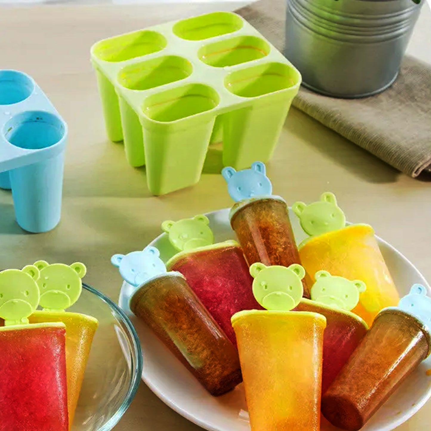 MKK-3 Plastic 6 Grid Compartment Popsicle Ice Cream Mold (1 Pc)