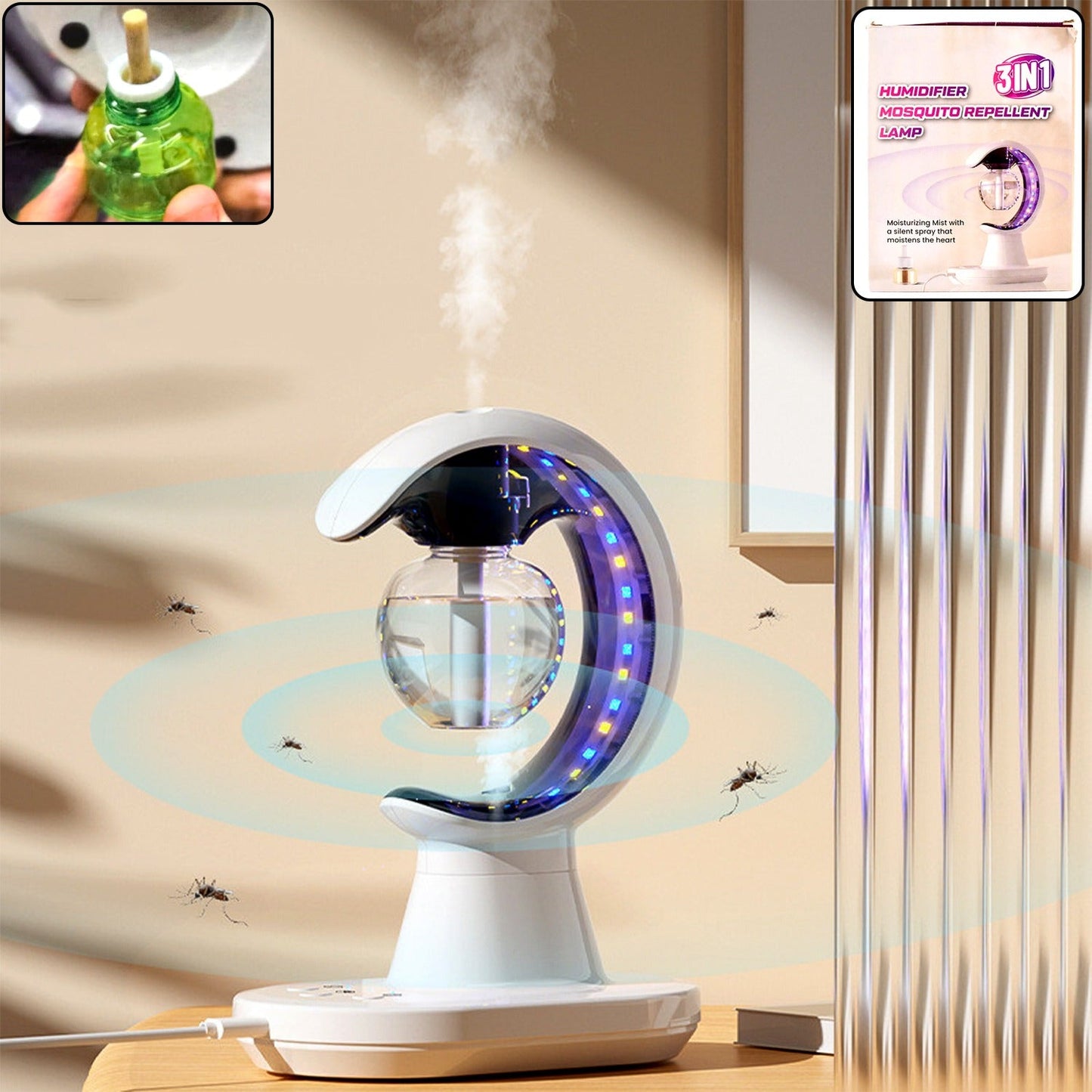LED Lamp with Humidifier and Mosquito Repellent | 1Pc | X3032 |
