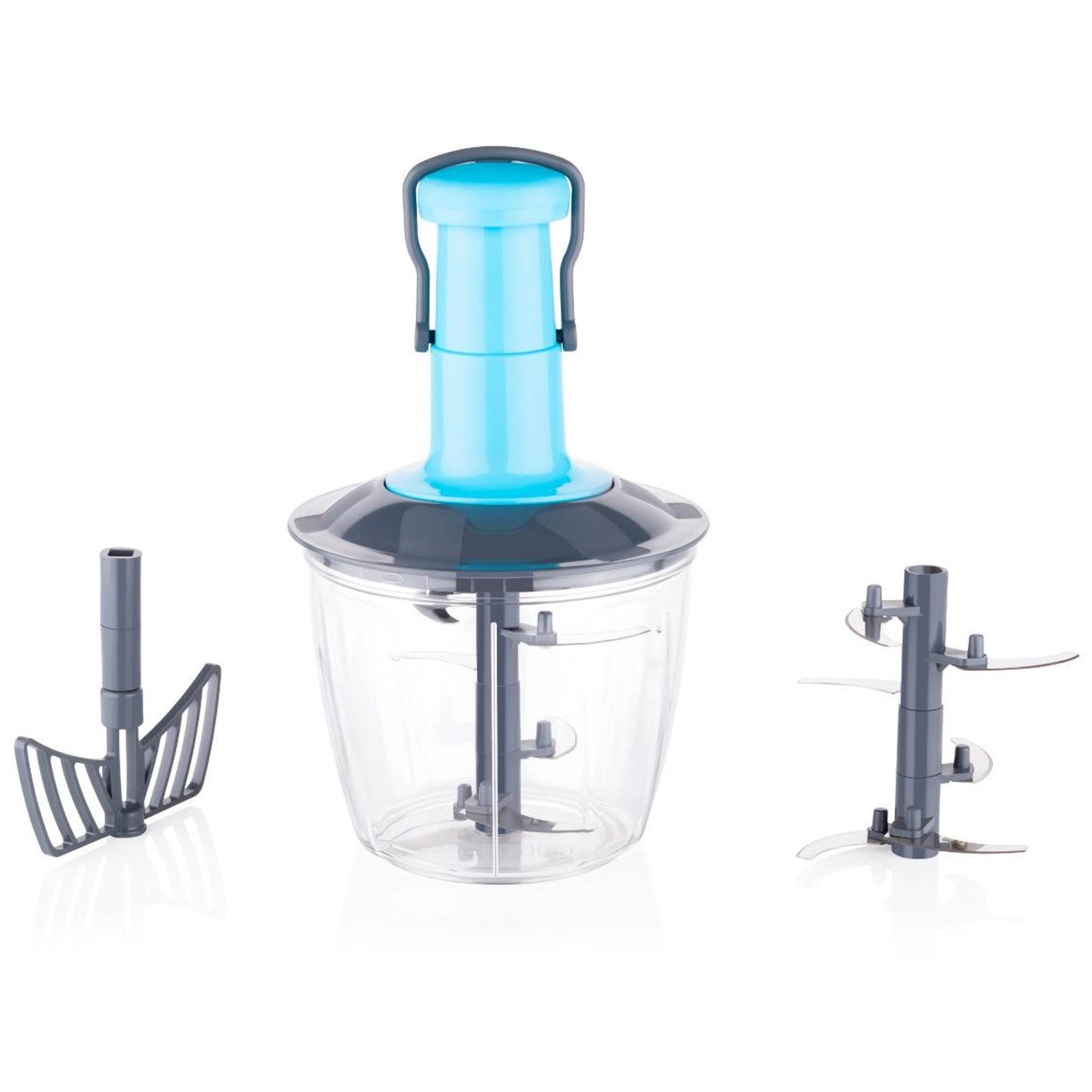 6 Blades Manual Hand-press Vegetable Chopper (1100 Ml) (X663)