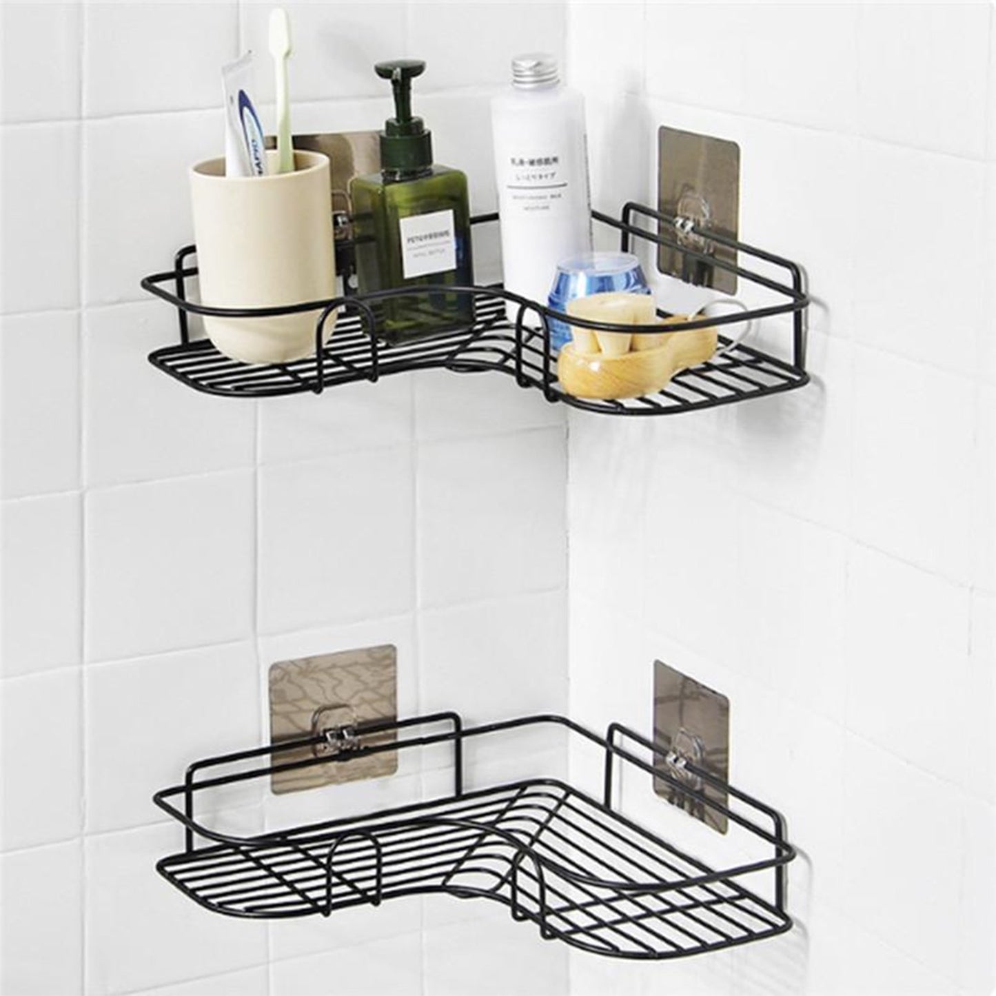 CORNER BLACK RACK (2PC)