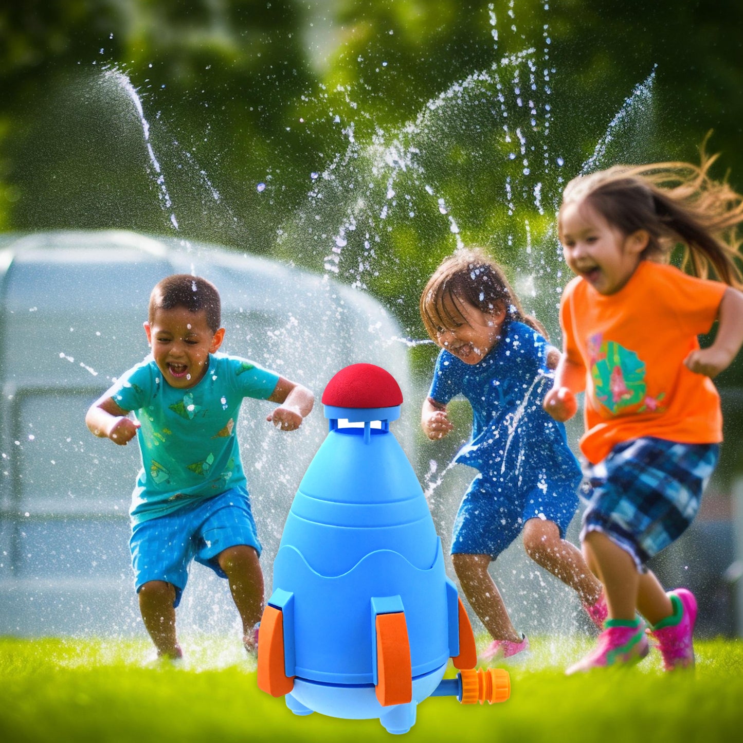 Sprinkler Rocket Launcher Summer Toys For Kids (1 Set) (X918)