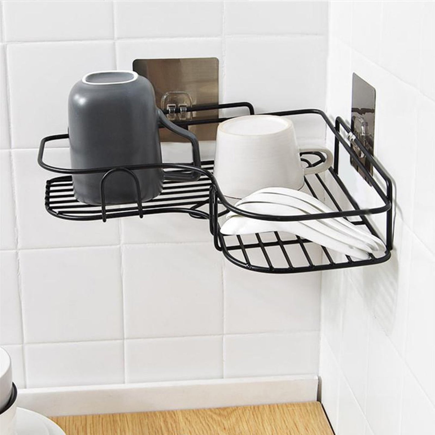 CORNER BLACK RACK (2PC)