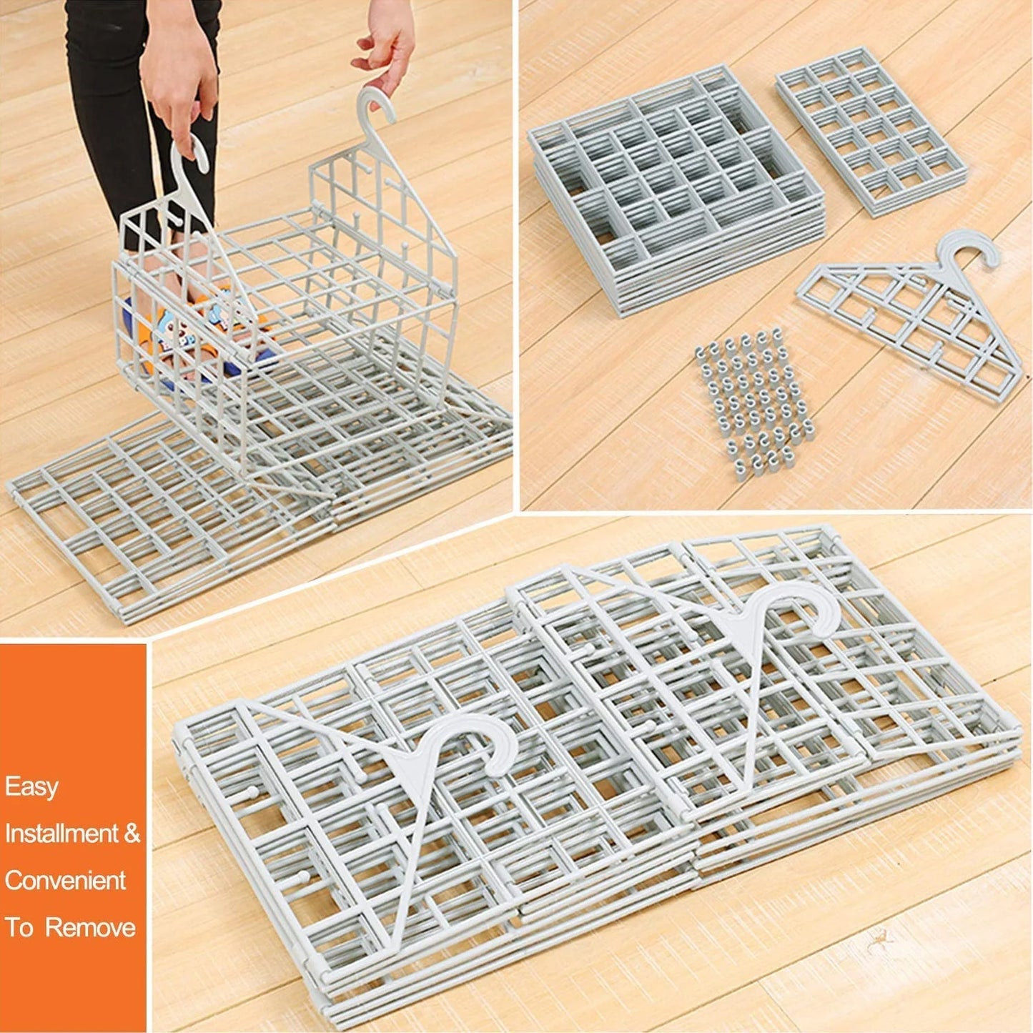Multipurpose 5 Layer Folding Clothes Storage Rackscloset For Students Wardrobe Shelves Socks Scarf T-shirt Etchanging Organizer Storage Holders Racks