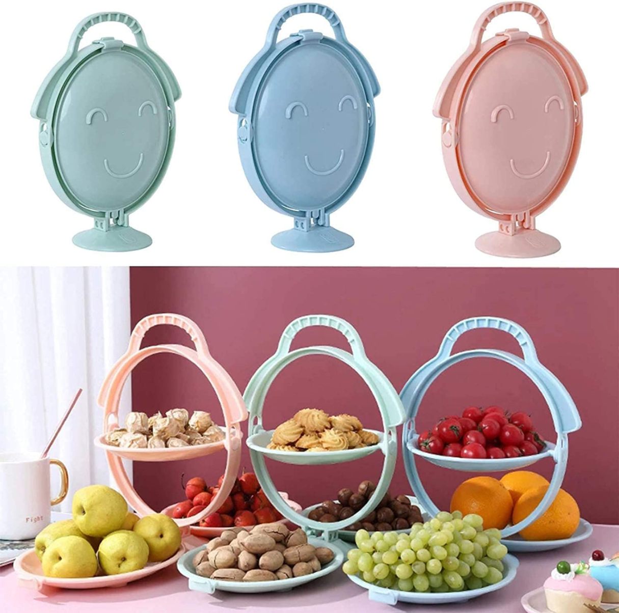 3 LAYER FOLDABLE SERVEING SMILEY PLAT (X1050)