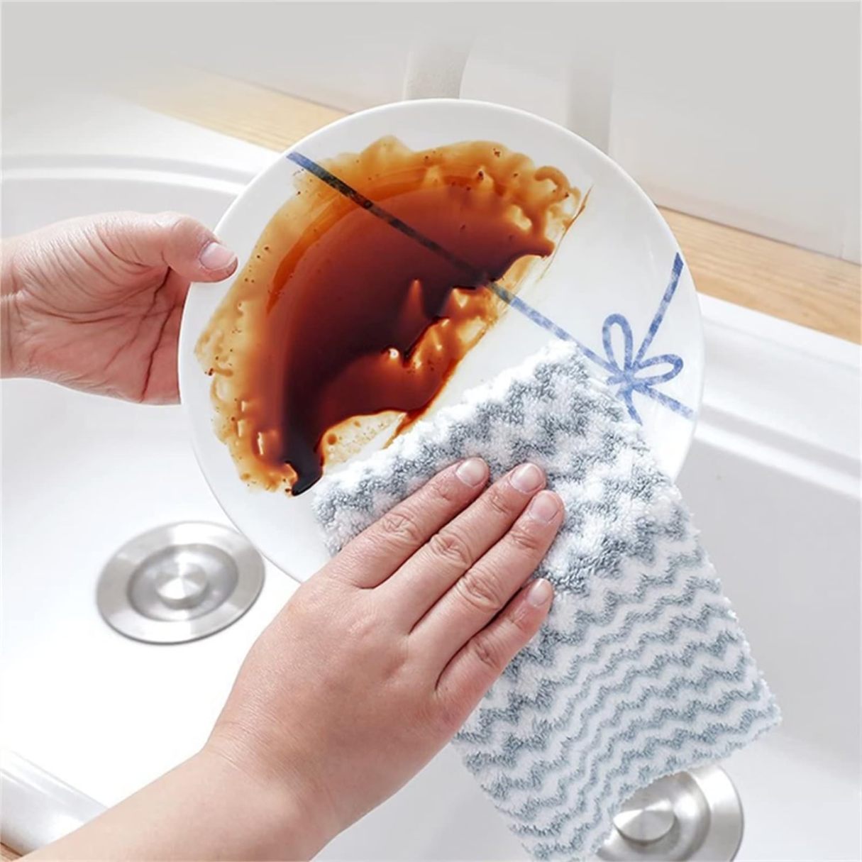 MICROFIBER DISH CLOTH TOWEL (5PCS) (X626)