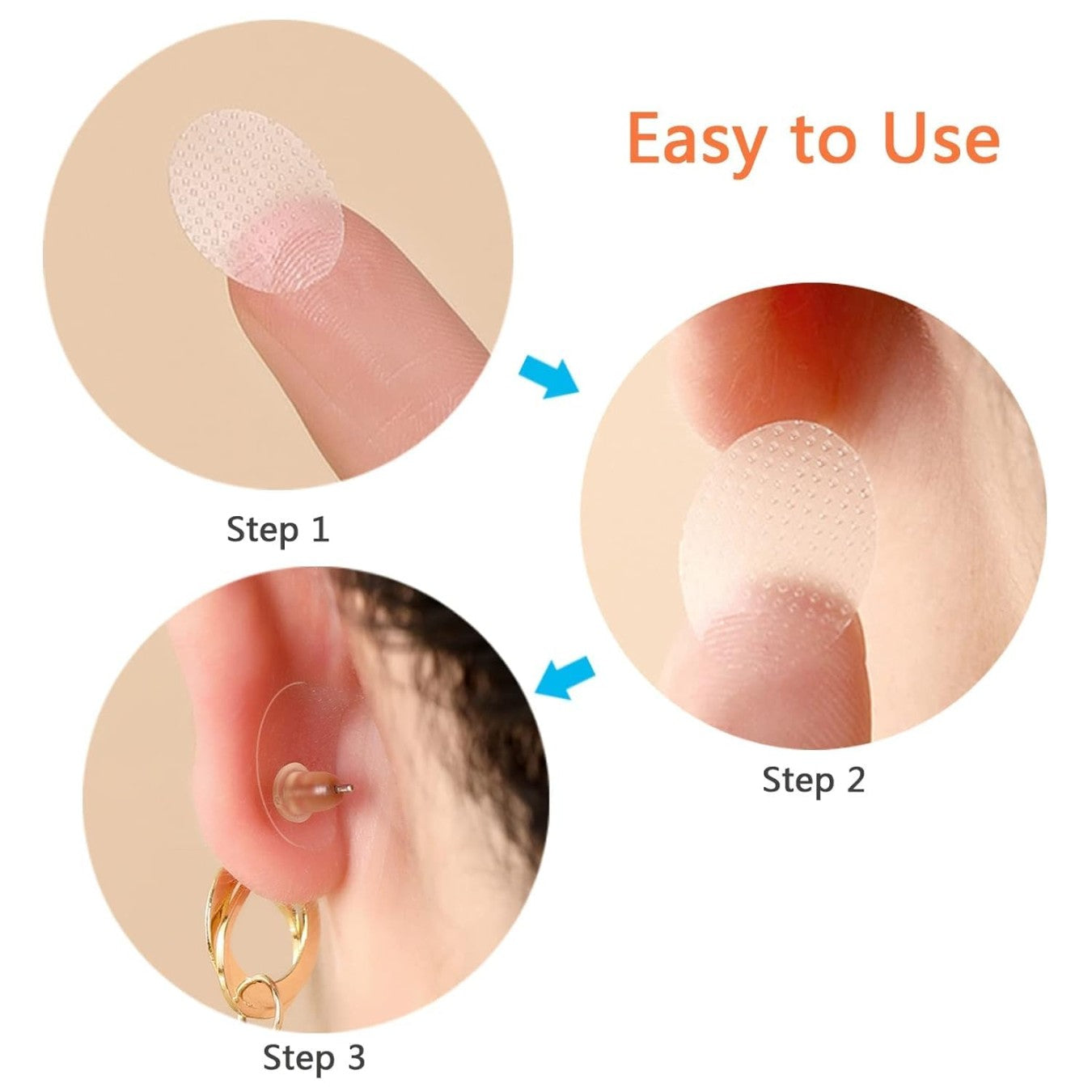 EAR LOBE SUPPORT PATCH (10*10 TOTAL 100 PATCHES)