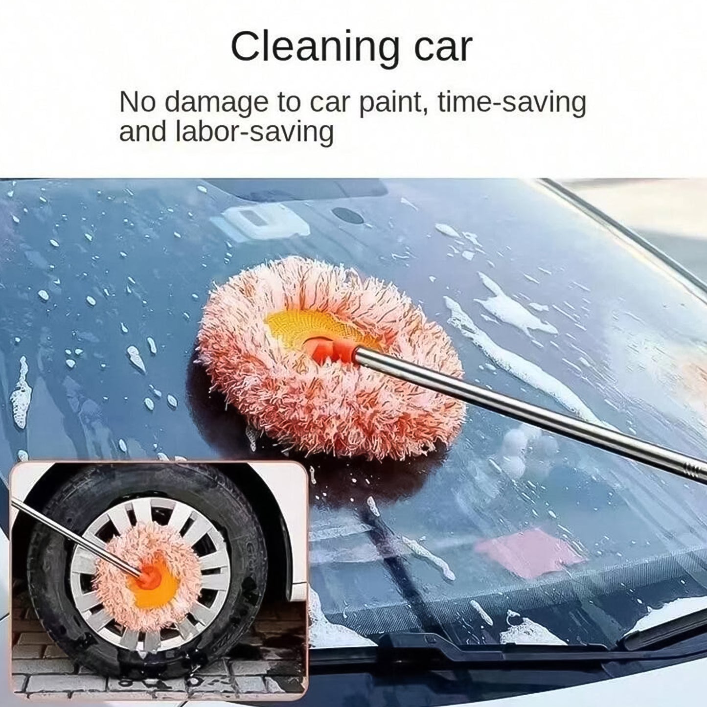 Mop Cleaning Mop Rotatable Spin Mop (110 Cm 1 Pc) (X418)