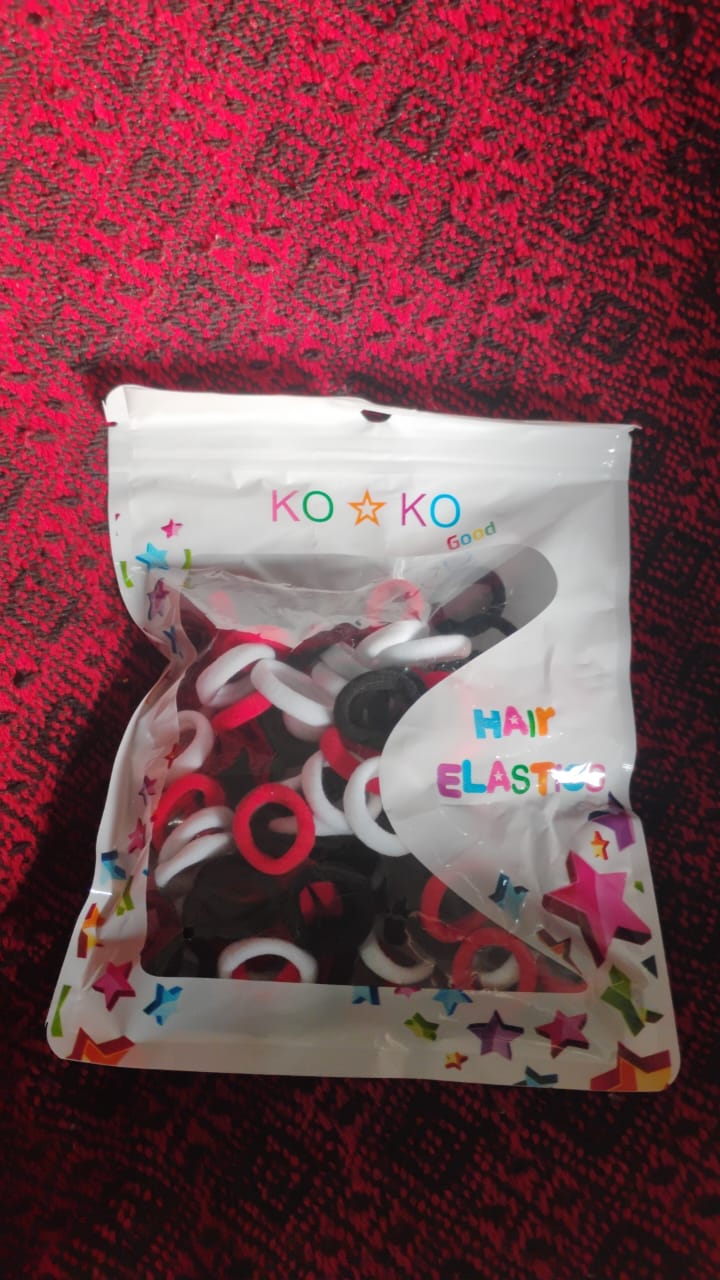 Small Hairbands Bands For Hair Rubber Bands (Pack Of 50 Multicolour) (X917)