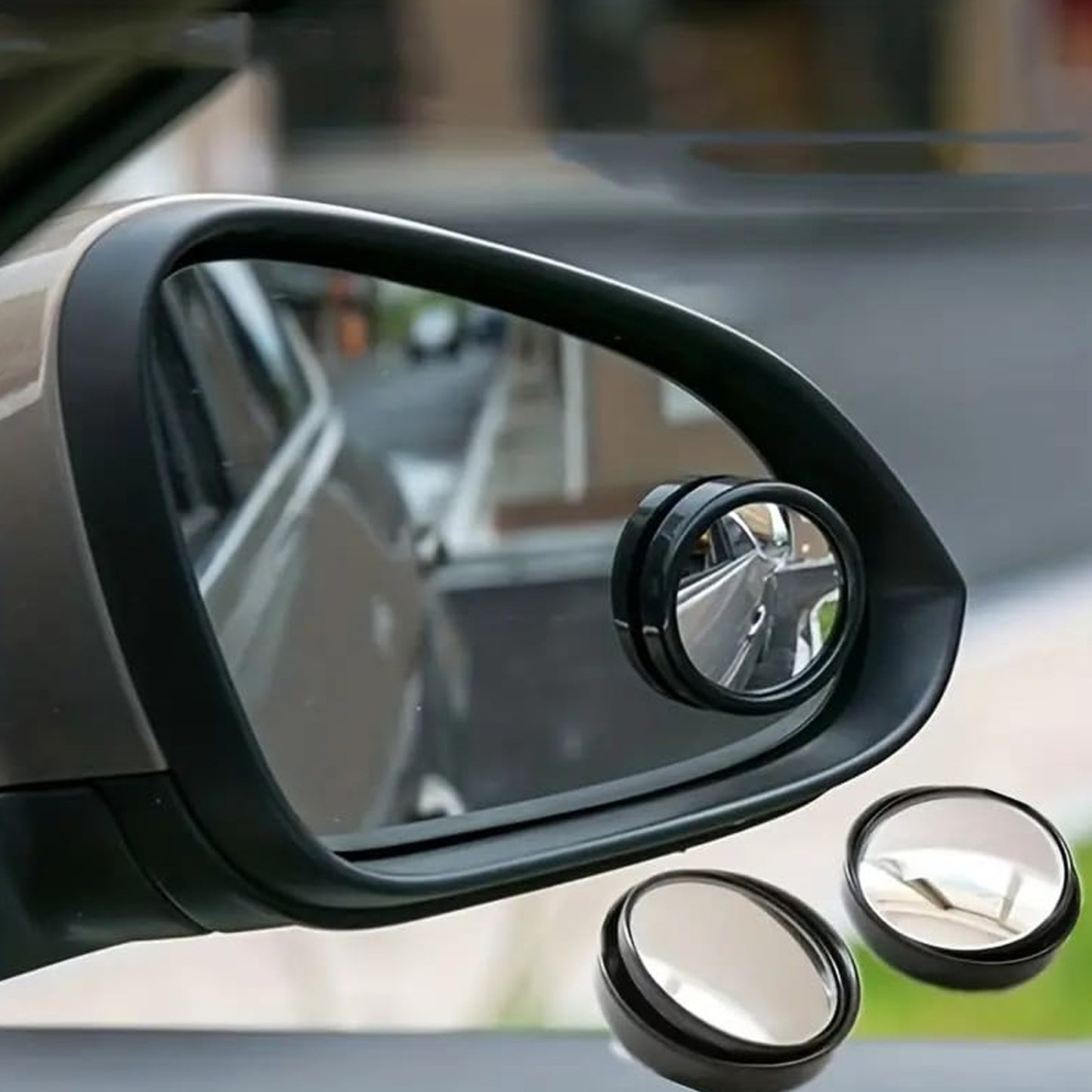 360degree Blind Spot Round Wide Angle Adjustable Convex Rear View Mirror - Pack Of 2 (X990))